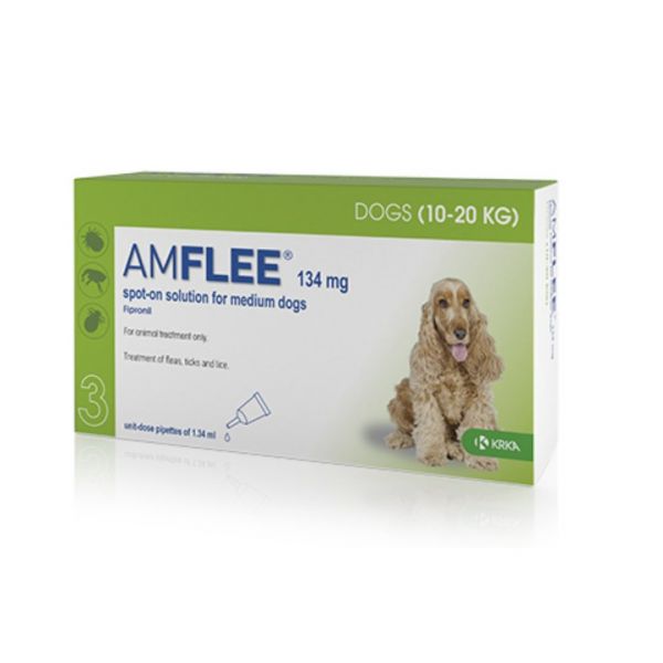 Amflee Spot On 134mg 10-20Kg 3 Pipetas