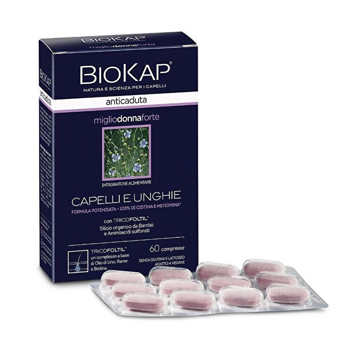 BIOKAP ANTICADUTA MIGLIO DONNA FORTE CON TRICOFOLTIL 60 COMPRESSE