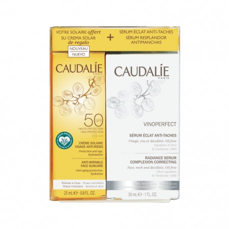 CAUDALIE COFANETTO SIERO VINOPERFECT 30 ML + SOLARE SPF50 25 ML