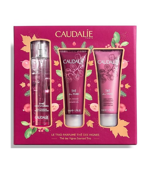 CAUDALIE COFANETTO THE DES VIGNES 2020 PROFUMO 50 ML + CREMA CORPO 50 ML + GEL DOCCIA 50 ML