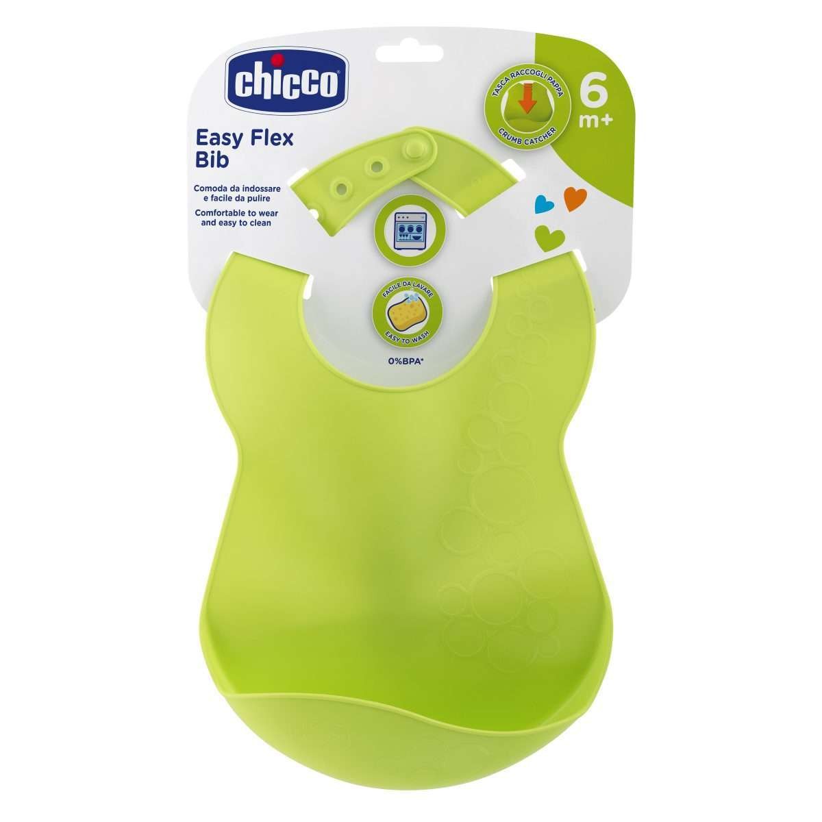 CHICCO BAVAGLINA RIGIDA 6M+ VERDE