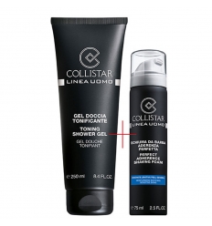 COFANETTO SPECIALE LINEA UOMO -GEL DOCCIA TONIFICANTE 250 ML + SCHIUMA DA BARBA 75 ML SENZA POCHETTE