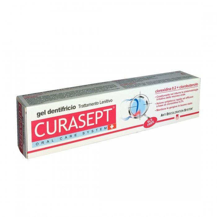 CURASEPT DENTIFRICIO GEL 0,20% CON ADS LENITIVO 75 ML - Nowfarma.it