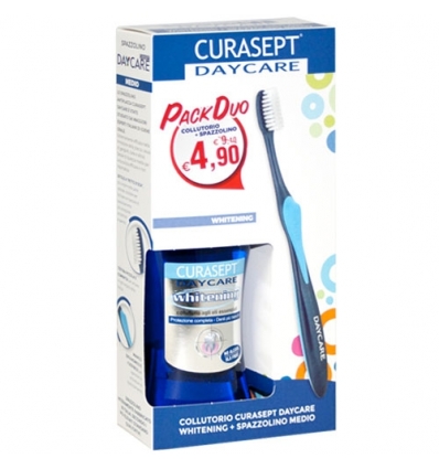 CURASEPT DAYCARE WHITENING + SPAZZOLINO DAYCARE MEDIO