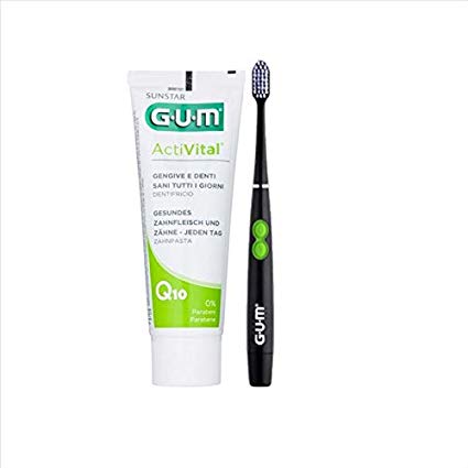 GUM ACTIVITAL SONIC SPAZZOLINO BATTERIA ADULTI + DENTIFRICIO 75 ML IN OMAGGIO