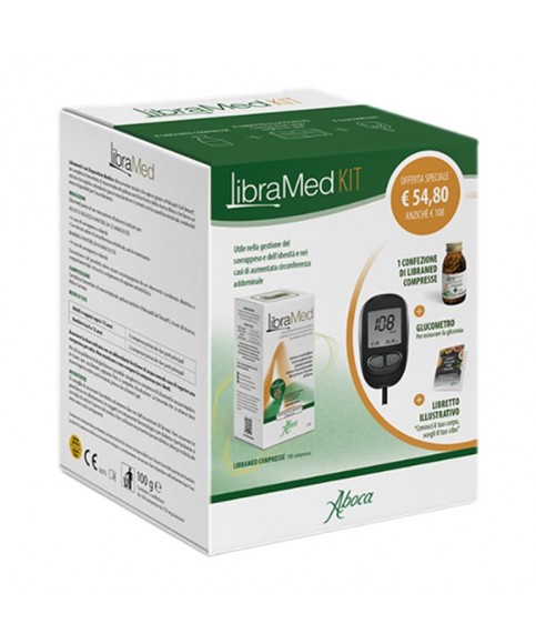 LIBRAMED FITOMAGRA TRATTAMENTO SOVRAPPESO 138 COMPRESSE + GLUCOMETRO OMAGGIO + LIBRO CONOSCI IL TUO CORPO SCEGLI IL TUO CIBO