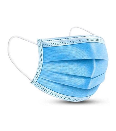 MASCHERINA CHIRURGICA MONOUSO AZZURRA CON ELASTICO 1 PEZZO