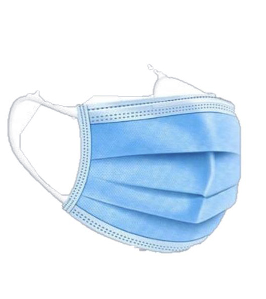 MASCHERINA CHIRURGICA AZZURRA CON ELASTICO 10 PEZZI