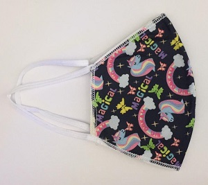 Mascherina lavabile Bimba fantasia Unicorno