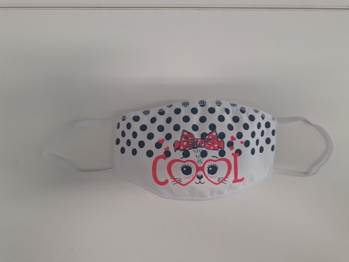 Mascherina lavabile Bimba da 4/10 anni fantasia gatto