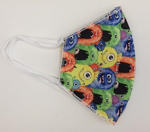 Mascherina lavabile Bimbo fantasia Monster