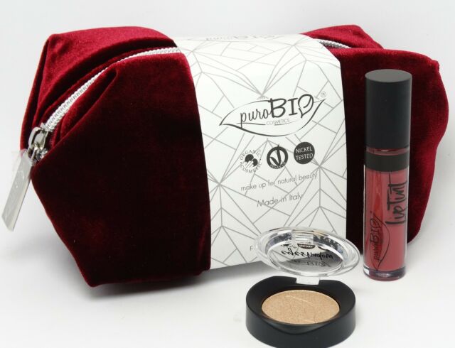 PUROBIO KIT NATALIZIO BORDEAUX C TINTA LABBRA 06 + OMBRETTO COMPATTO 01