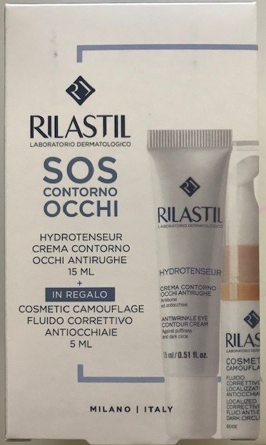 RILASTIL HYDROTENSEUR COFANETTO OCCHI 2 PEZZI CON CREMA CONTORNO OCCHI 15 ML + RILASTIL CAMOUFLAGE FUIDO CORRETTIVO ANTIOCCHIAIE 5 ML