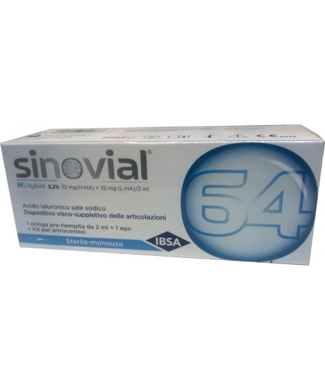 Sinovial HL Acido Ialuronico per Infiltrazioni 32 mg + 32 mg 2 ml 1 Siringa