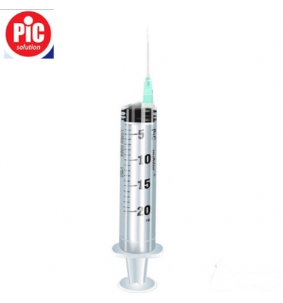 SIRINGA PIC 20 ML AGO 2 0,80X40 MM GAUGE 21X1,5 CONO LUER ECCENTRICO 1 PEZZO