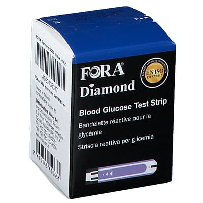 STRISCE REATTIVE PER RILEVAZIONE GLICEMIA FORA DIAMOND PRIMA/VOICE MINI GD50 10 PEZZI