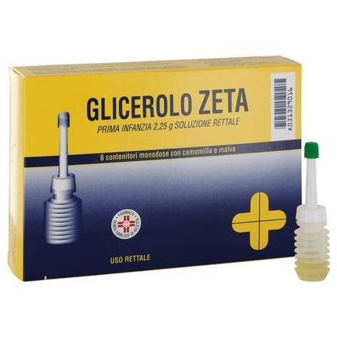 Zeta Farmcaceutici Glicerolo 2,25g Soluzione Rettale Con Camomilla 6 Contenitori Monodose