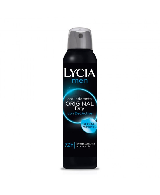 Lycia Men Spray Gas Antiodorante Original Dry 150ml