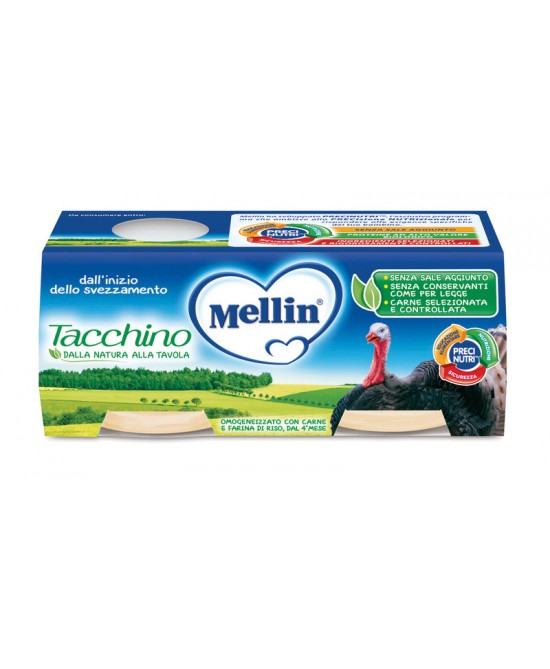 MELLIN OMOG TACCHINO 4X80G prezzi bassi