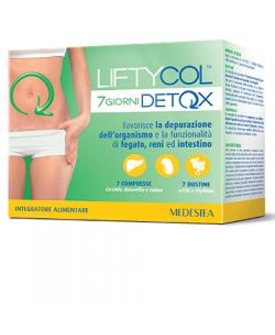 Liftycol 7 Giorni Detox Integratore Alimentare 7 compresse + 7 bustine