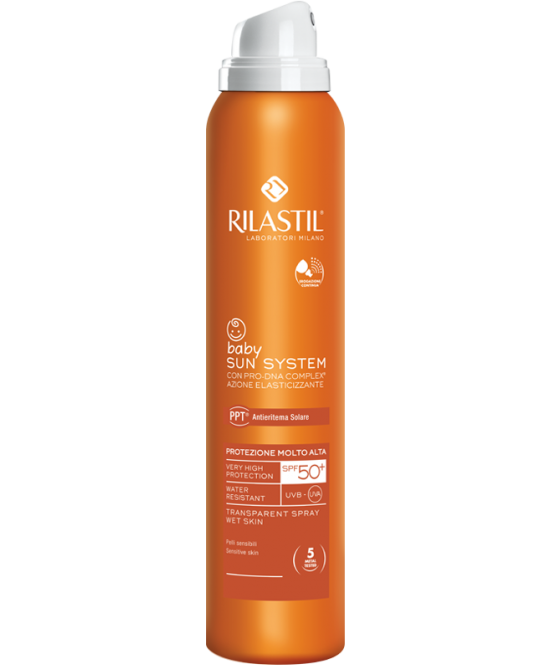 Rilastil Sun System Baby PPT Spray Trasparente SPF50+  200ml - Antica Farmacia Del Lago