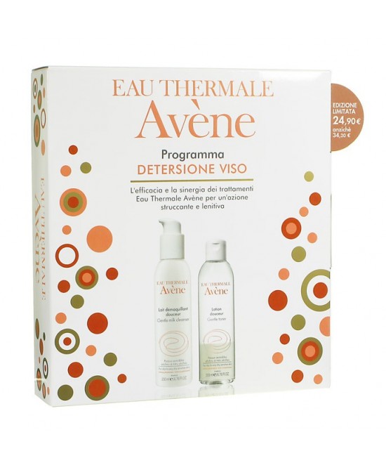 Avène Cofanetto Programma Detersione Viso - Latte Struccante 200ml + Lozione Addolcente 200ml