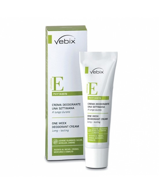 Vebix E Phytamin Crema Deodorante Una Settimana 25ml prezzi bassi