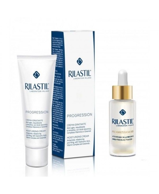 Rilastil Progression Crema Idratante 50ml + Crema Contorno occhi illuminante Progression 15 ml