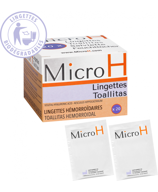 Micro H Salviette Lenitive Emorroidi 20 Salviette
