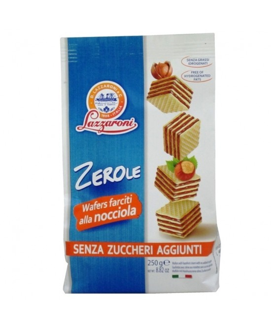 Lazzaroni Zerole Wafers Nocciola Senza Zuccheri Aggiunti 250g-970518344