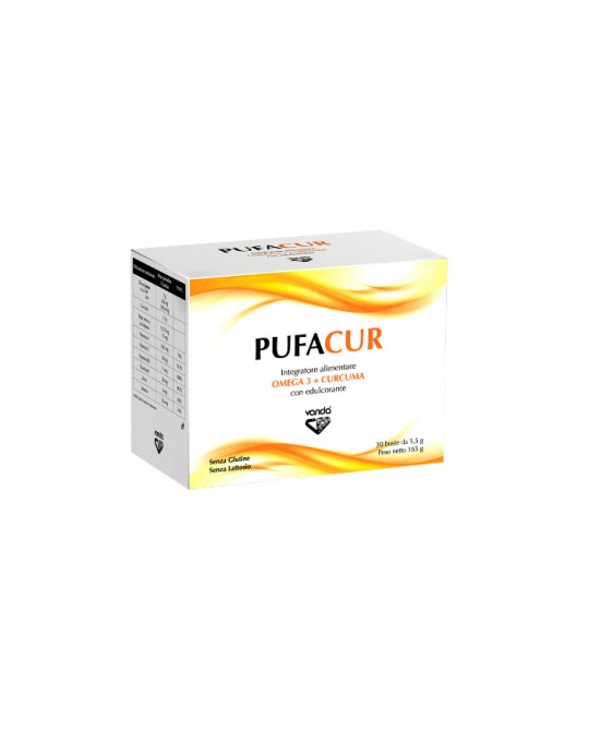 Pufacur Integratore Antinfiammatorio Omega 3 + Curcuma 30 Bustine offerta