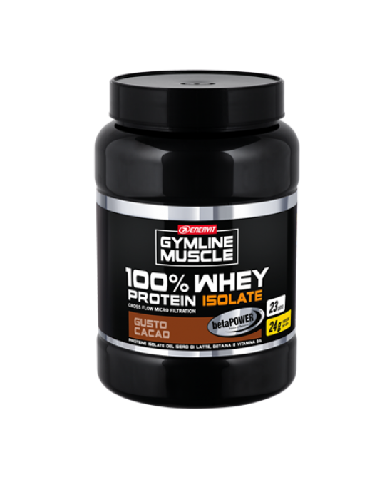 Enervit Gymline Muscle 100% Whey Protein Isolate + Betaina Gusto Cacao Integratore Alimentare 700g