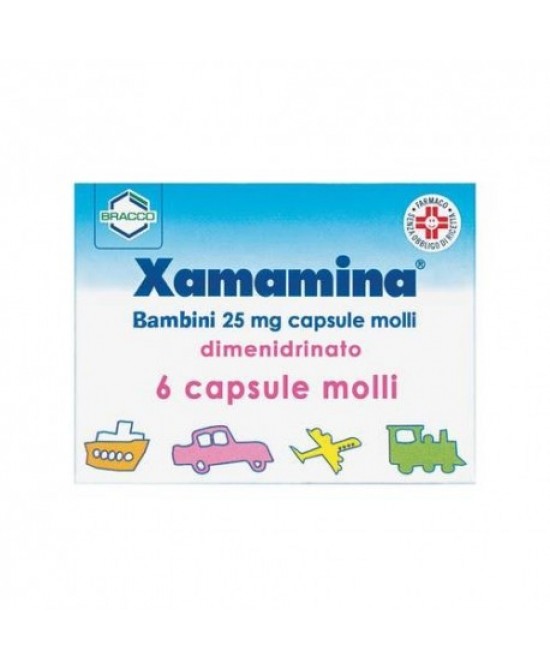 Bracco Xamamina Bambini Per Non Patire La Macchina La Nave E L'Aereo 6 Capsule Molli 25mg