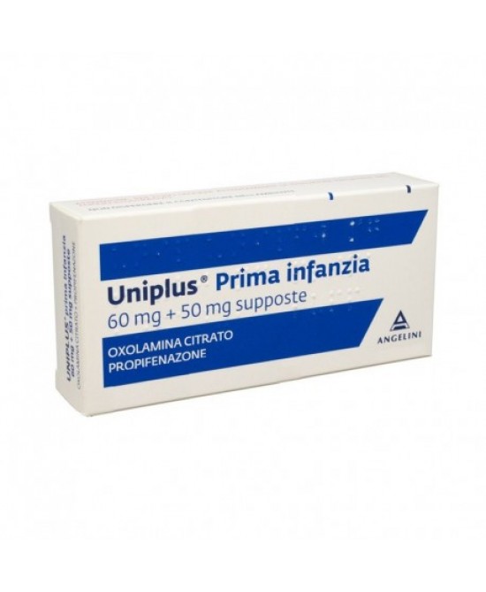 Uniplus Prima Infanzia 60mg+50mg Propifenazone 10 Supposte miglior prezzo Uniplus Prima Infanzia 60mg+50mg Propifenazone 10 Supposte offerta