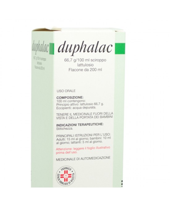 Duphalac 66,7 gr/100 ml Lattulosio Stitichezza Sciroppo 200 ml miglior prezzo Duphalac 66,7 gr/100 ml Lattulosio Stitichezza Sciroppo 200 ml offerta