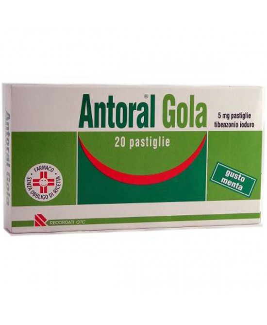 Recordati Antoral Gola 5mg Antisettico Cavo Orale Gusto Menta 20 Pastiglie -023497035
