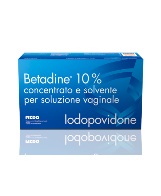 Meda Betadine 10% Concentrato E Solvente Per Soluzione Vaginale 5 Flaconi + 5 Fialette + 5 Cannule