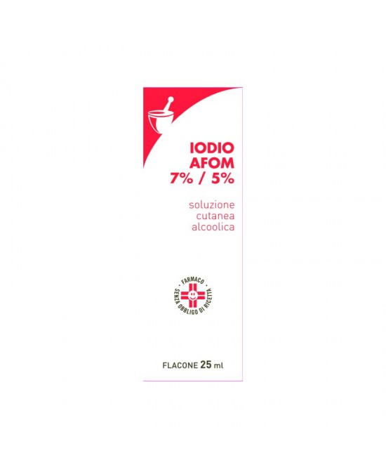 Iodio Afom 7% / 5% Soluzione Cutanea Alcoolica 25 Ml miglior prezzo Iodio Afom 7% / 5% Soluzione Cutanea Alcoolica 25 Ml offerta