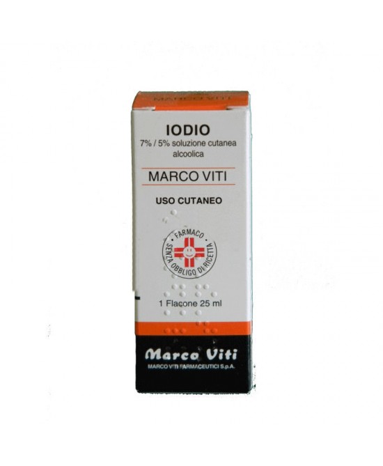Iodio Marco Viti 7% / 5% Soluzione Cutanea Alcoolica 50 ml miglior prezzo Iodio Marco Viti 7% / 5% Soluzione Cutanea Alcoolica 50 ml offerta