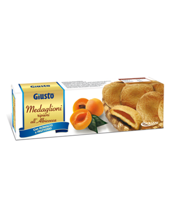Giusto Biscotti Medaglioni All'Albicocca Senza Zucchero 175g