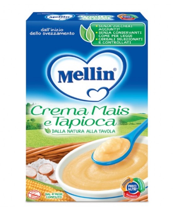 Mellin Crema Di Cereali Crema Mais E Tapioca 250g