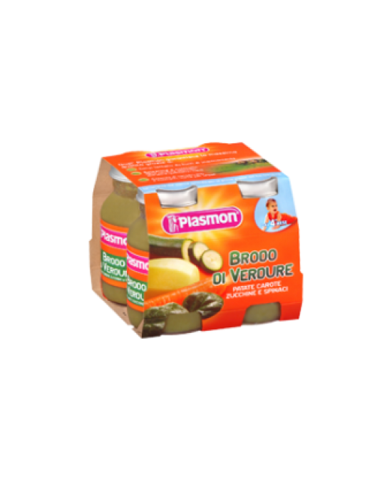 Plasmon Brodo Liquido Patate Zucchine Carote E Spinaci 4 Bottigliette Da 125ml