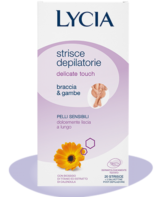 Lycia Strisce Depilatorie Braccia E Gambe Pelli Sensibili 20 Pezzi offerta