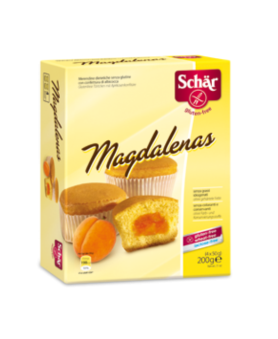 Schar Magdalenas Merendine Con Confettura Di Albicocca Senza Glutine 200g (4x50g) - Antica Farmacia Del Lago