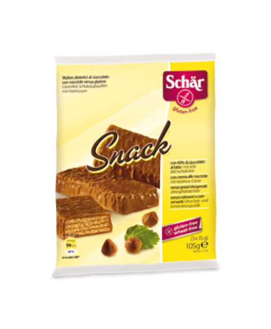 Schar Snack Wafers al Cioccolato con Nocciole 105 g offerta