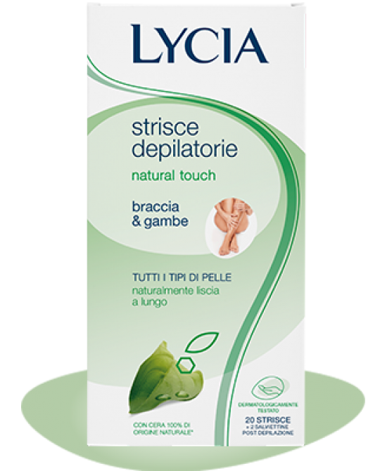 Lycia Natural Touch Strisce Depilatorie 20 Pezzi