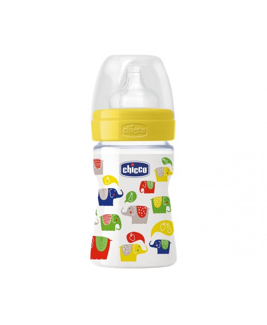 Chicco Biberon Benessere In Polipropilene con Tettarella In Caucciù Decorato 150ml
