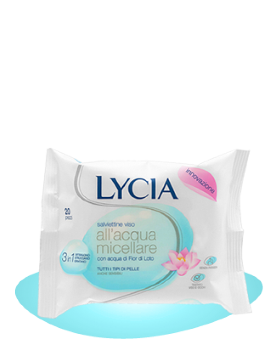 Lycia Salviettine All'Acqua Micellare 20 Pezzi