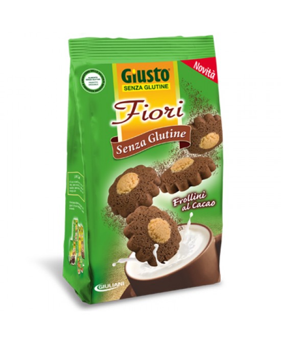 Giusto Biscotti Fiori Con Cacao Senza Glutine 200g