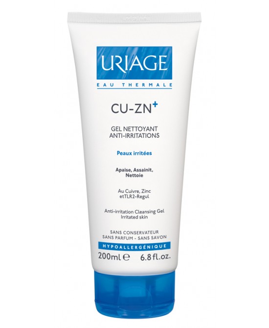 Uriage Cu-Zn+ Gel Detergente Anti-Irritazioni Per Cute Aggredita Ed Irritata Tubo 200ml